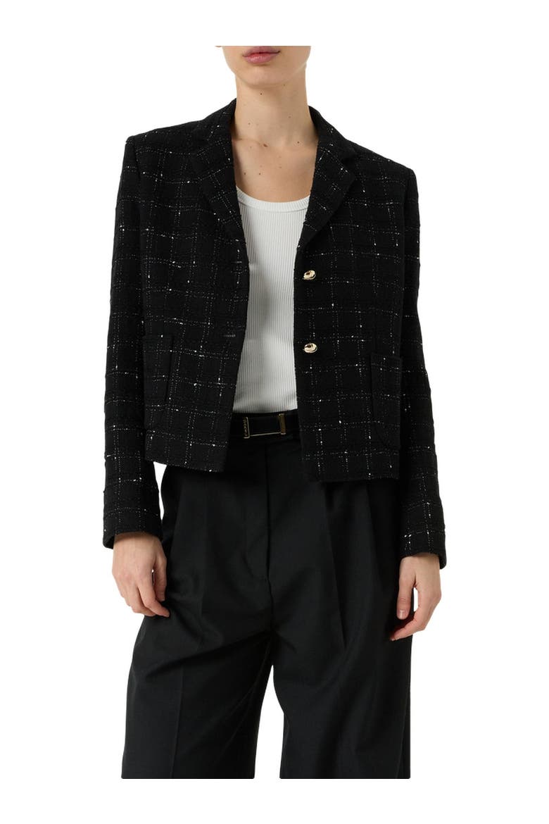 Tiana Single Breasted Tailored Blazer, Alternate, color, Black