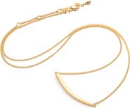 Eloise Jewelry Crescent Moon Necklace. Handmade in Italy