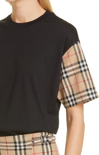 バーバリー Burberry Carrick Check T-shirt Burberry Carrick Check Sleeve T-Shirt | Saks Fifth Avenue