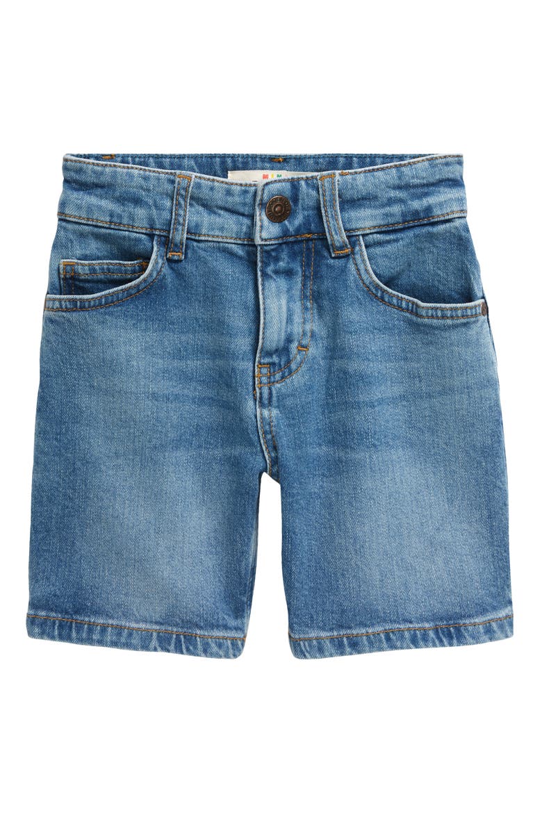 Kids' Stretch Denim Shorts, Main, color, MID DENIM