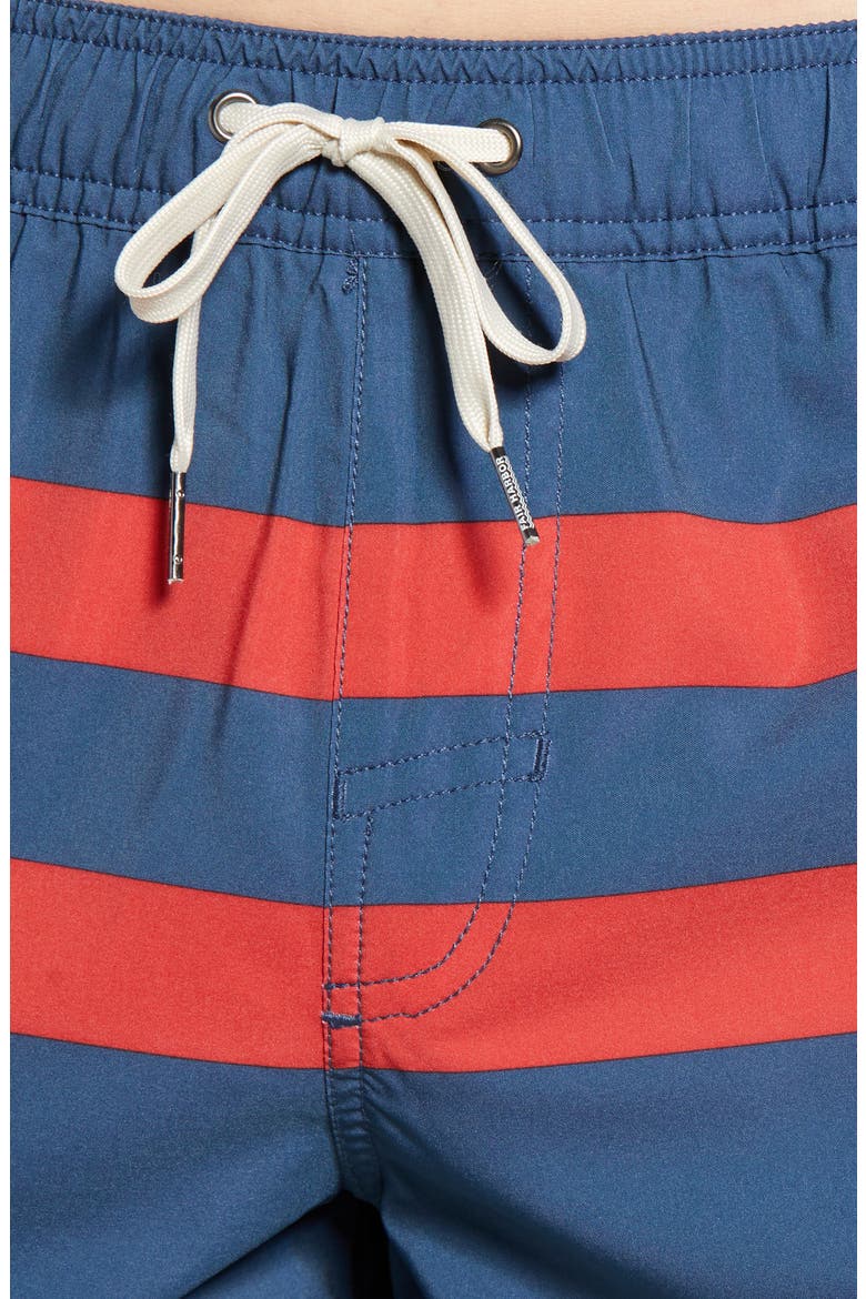 The Anchor Swim Trunks, Alternate, color, RED STRIPE