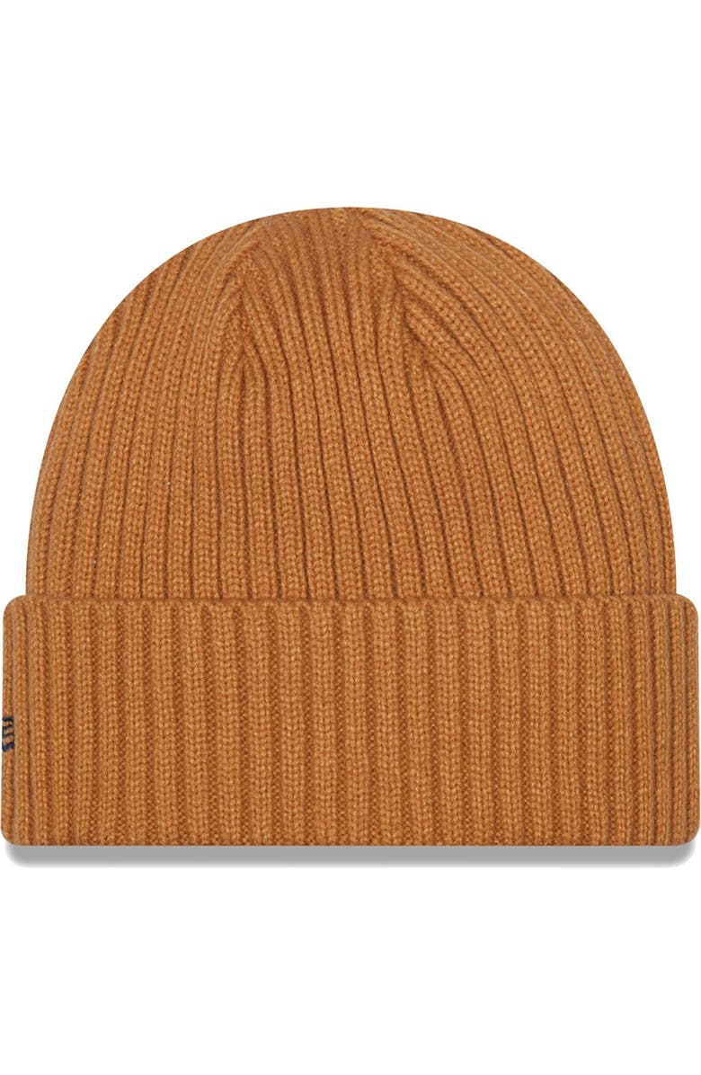 New Era Men's New Era Brown New England Patriots Core Classic Cuffed Knit Hat, Alternate, color, 