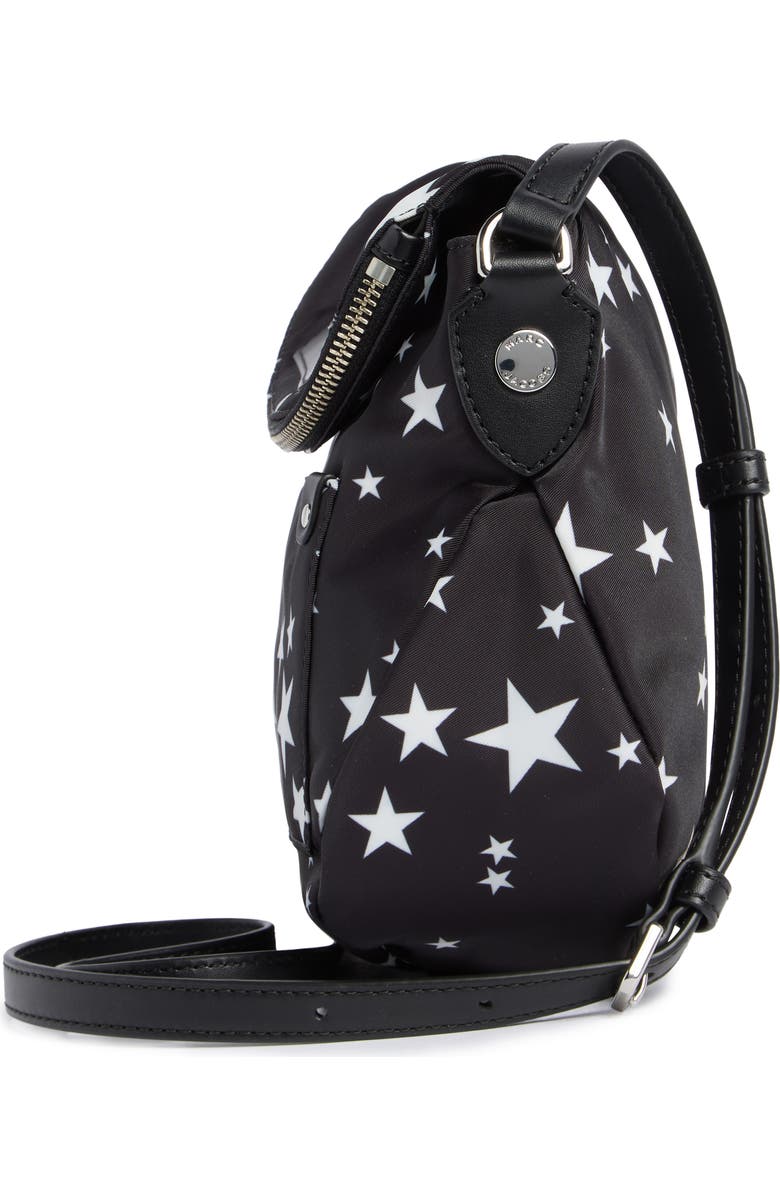 Marc Jacobs Star Print Preppy Nylon Mini Messenger Bag, Alternate, color, Black Multi