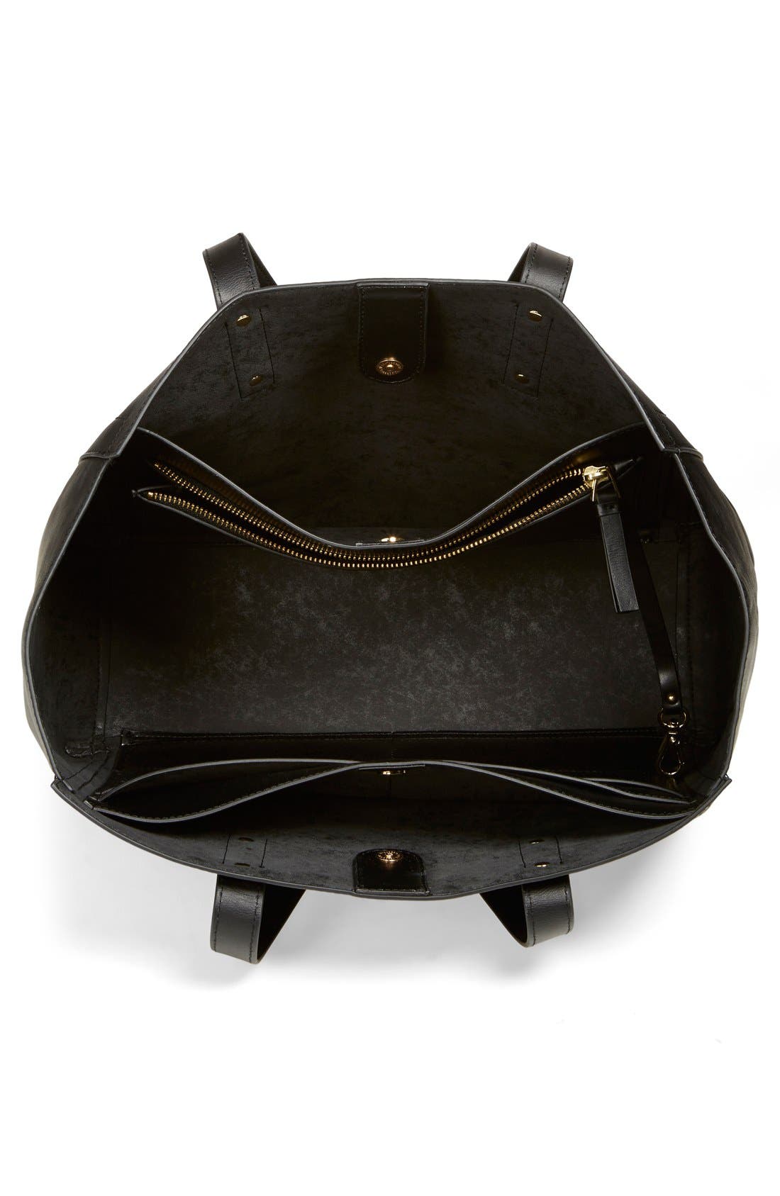 'Soho' Leather Tote, Alternate, color, BLACK