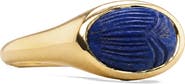 Awe Inspired Death Beetle Gemstone Signet Ring