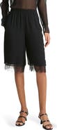 Vince Lace Trim Chiffon Shorts