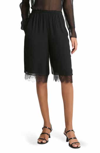 Vince Lace Trim Chiffon Shorts