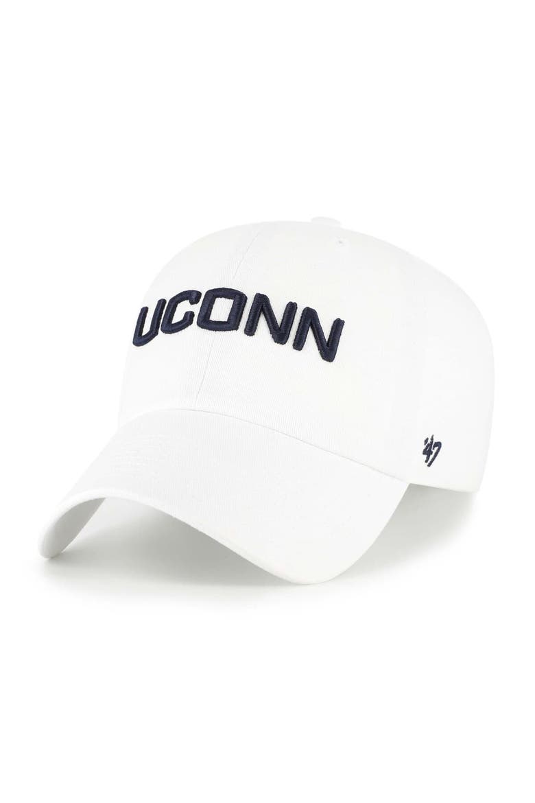 Men's '47 White UConn Huskies Clean Up Adjustable Hat, Main, color, White