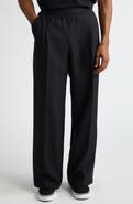 STOCKHOLM SURFBOARD CLUB Elaine Logo Jacquard Waist Pleated Wide Leg Pants