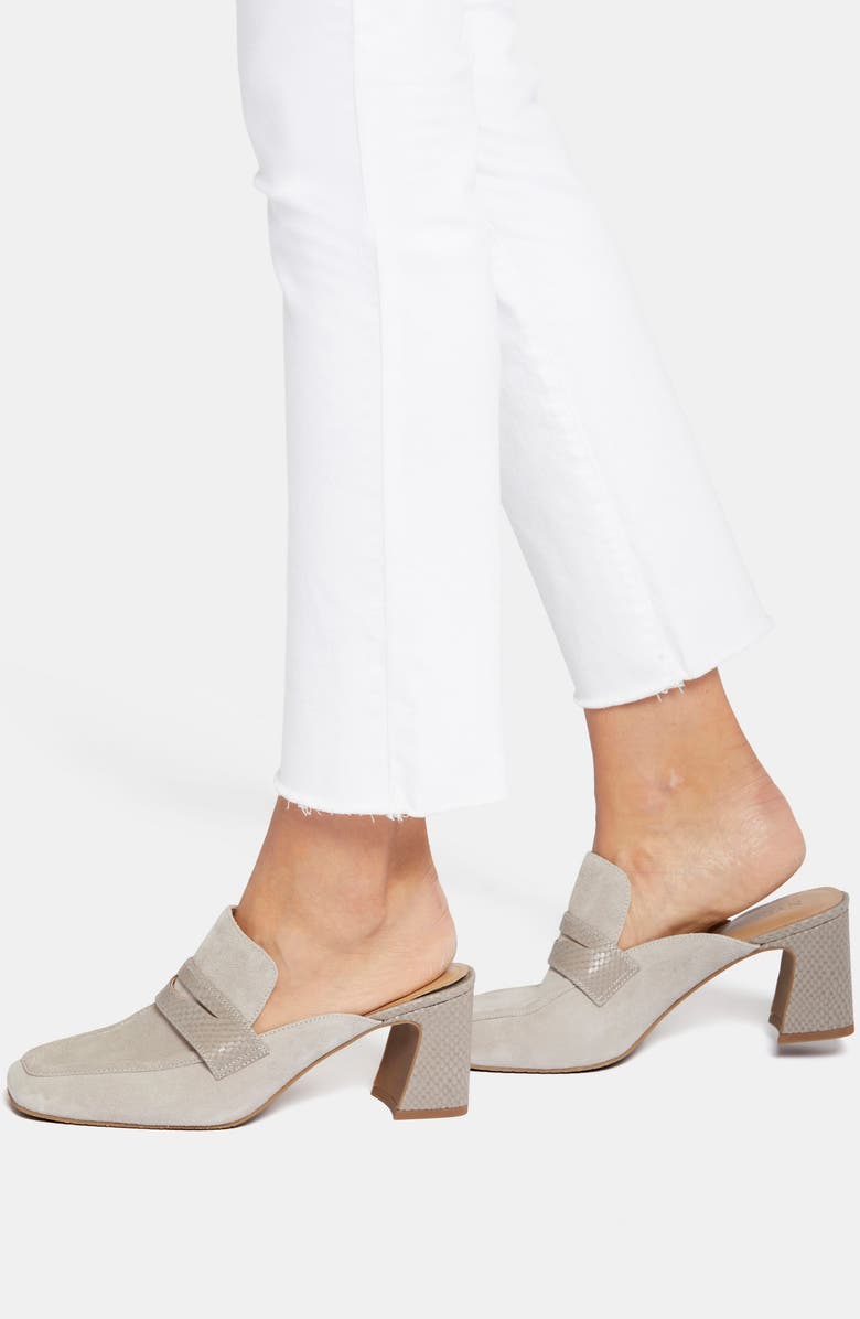 NYDJ Sheri Ankle Fray Hem Slim Jeans, Alternate, color, Optic White