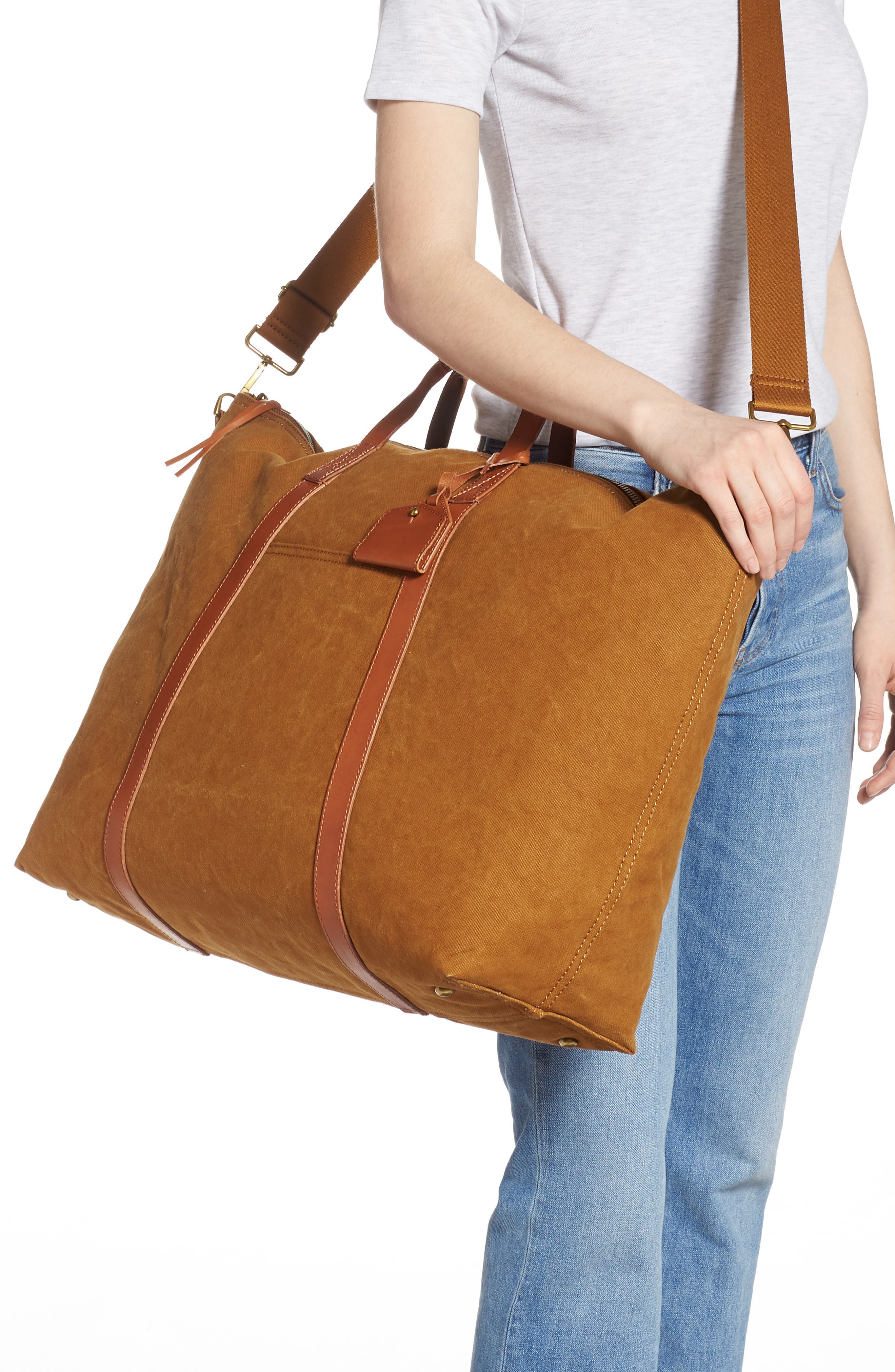 Madewell Canvas Overnight Bag, Alternate, color, 