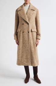 Herno Alpaca Blend Herringbone Trench Coat