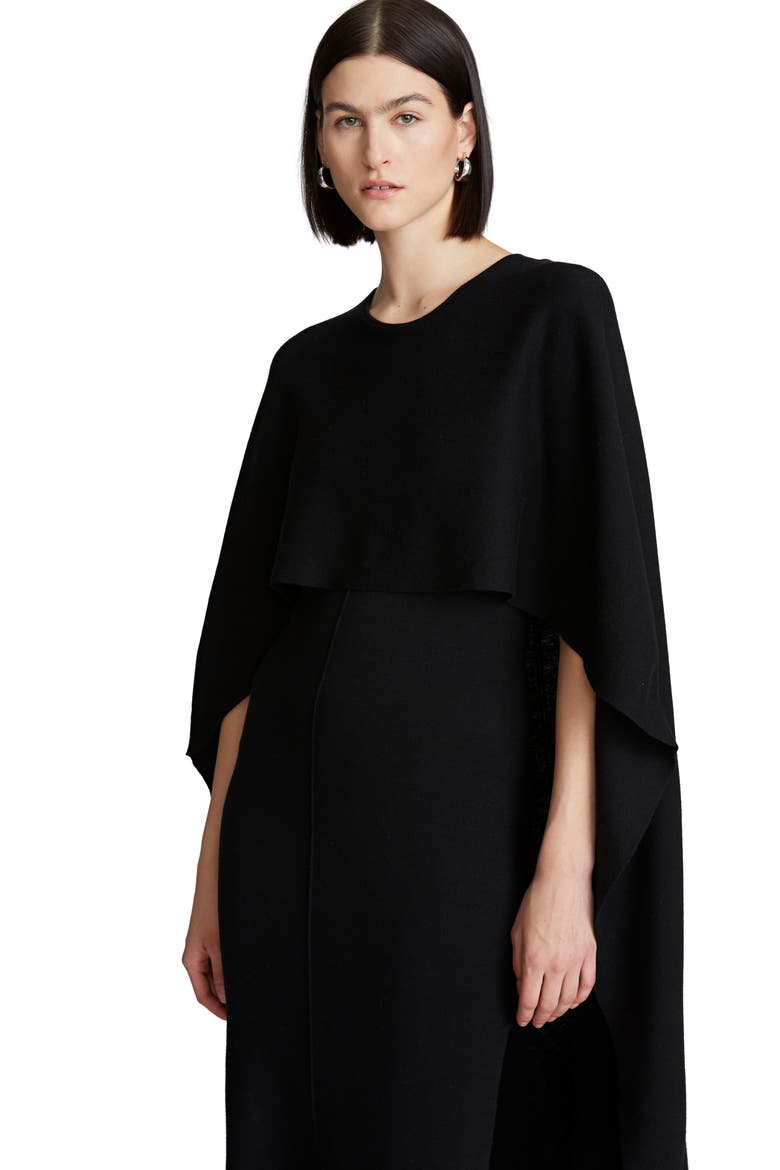 Amal Merino Wool Sweater Dress, Alternate, color, BLACK