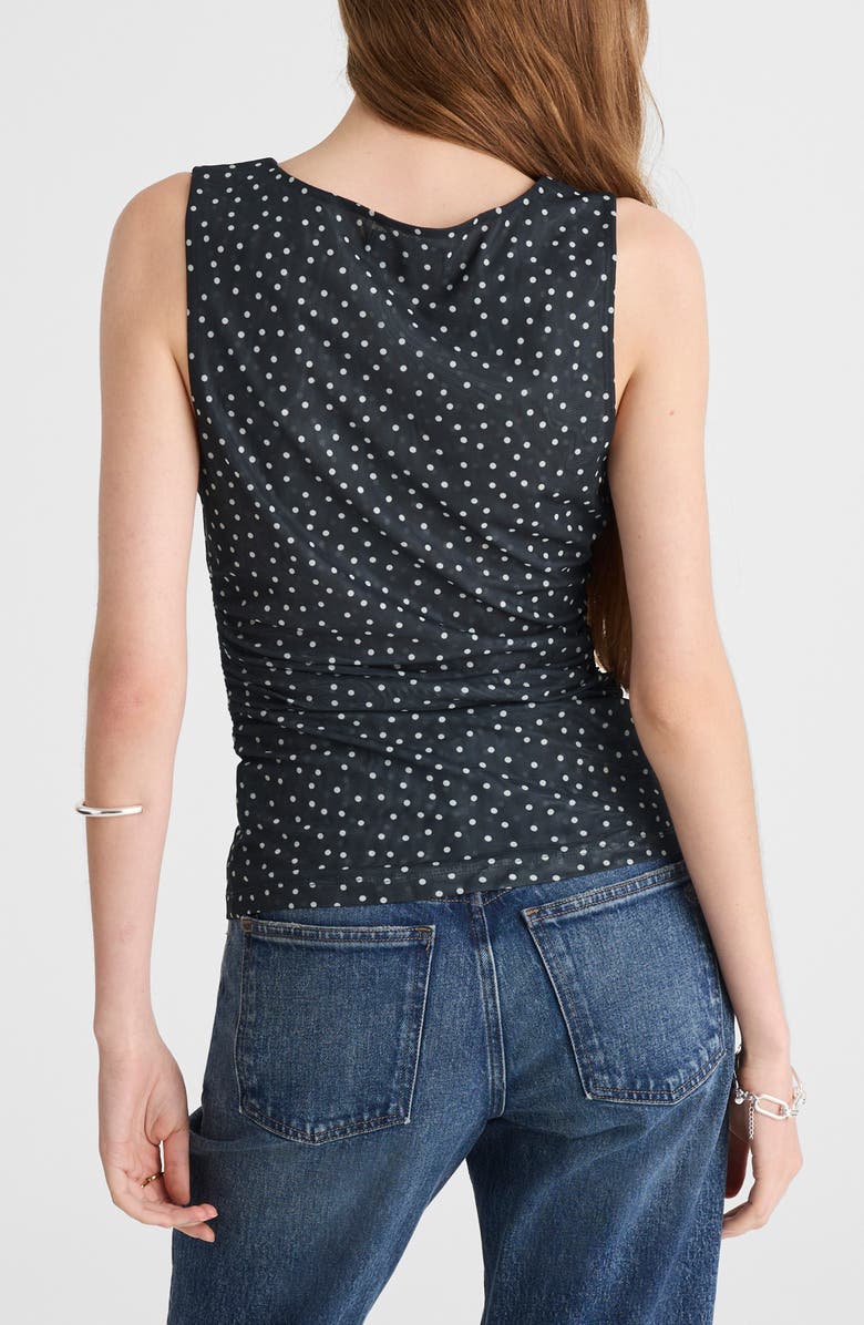 Madewell Sleeveless Double Layer Mesh Top, Alternate, color, True Black