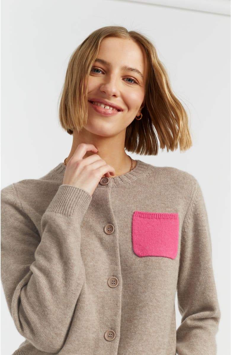 Chinti & Parker Wool Cashmere Contract Pocket Cardigan, Alternate, color, Warm Oatmeal