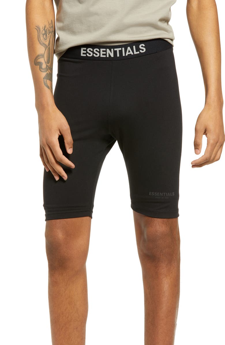 Fear of God Essentials Unisex Logo Biker Shorts, Alternate, color, 