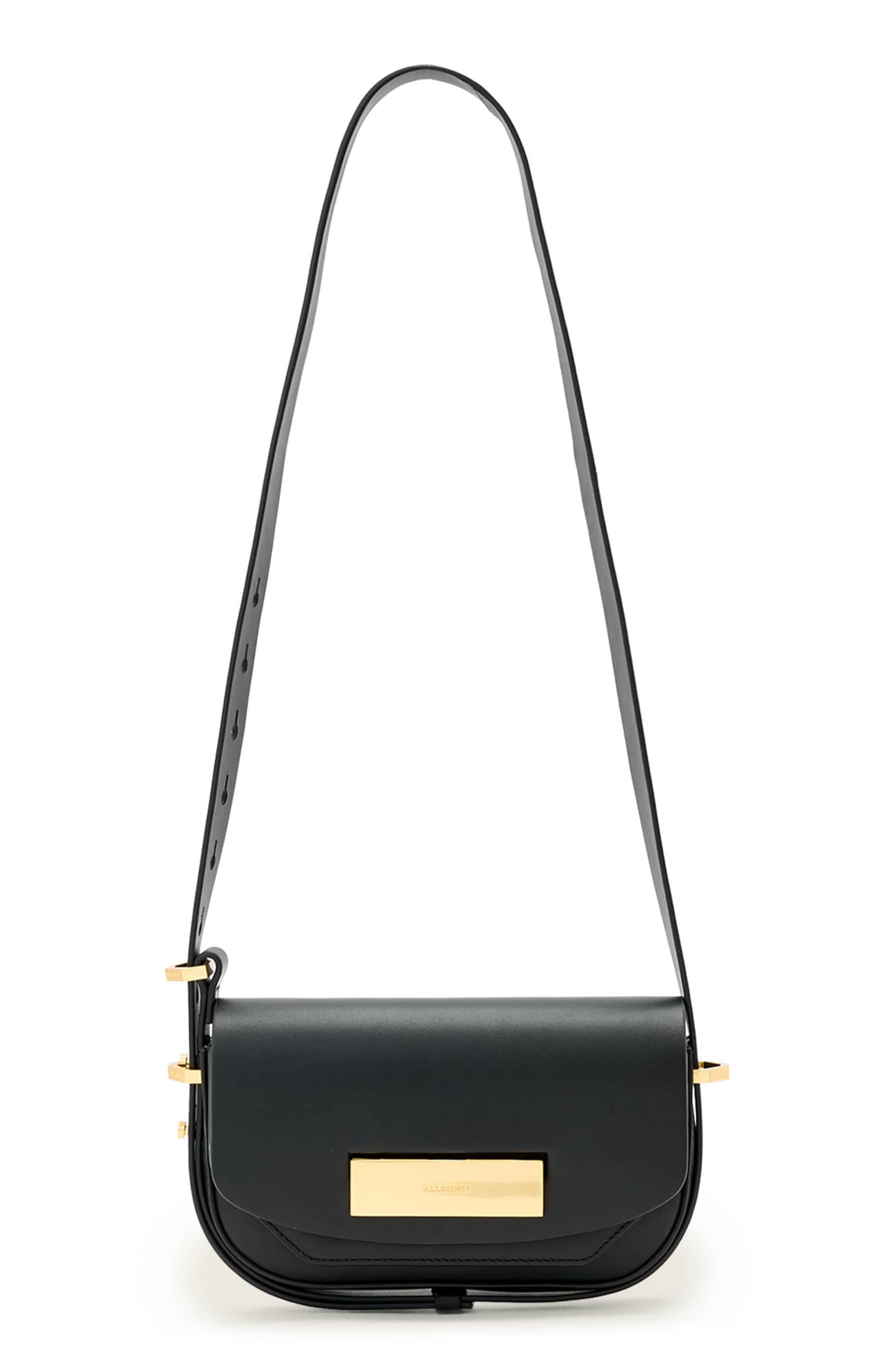 AllSaints Etta Leather Crossbody Bag, Main, color, 