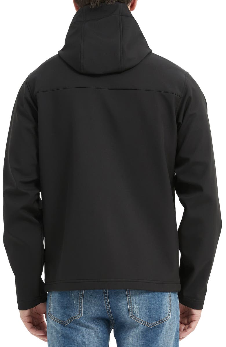 HAWKE & CO Water Resistant Hooded Softshell Jacket, Main, color, 