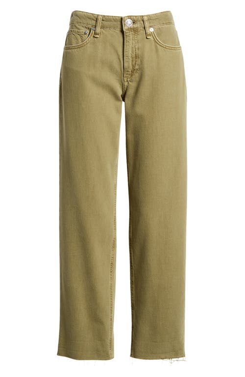 RAG & BONE RAG & BONE FEATHERWEIGHT DRE RAW HEM LOW RISE BAGGY WIDE LEG PANTS 