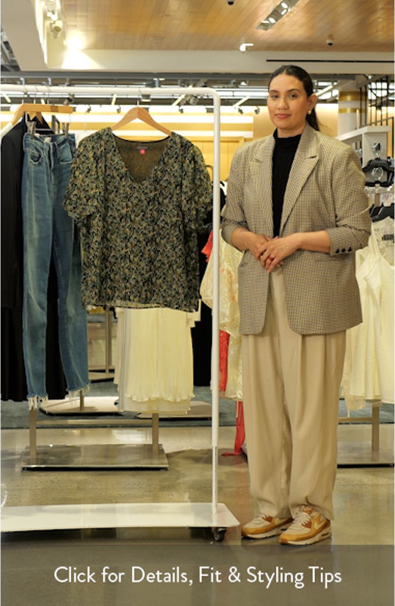 V-Print Tulip Sleeve Georgette Top, sales video thumbnail