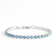 Mint & Lily Turquoise Bezel Set Tennis Bracelet