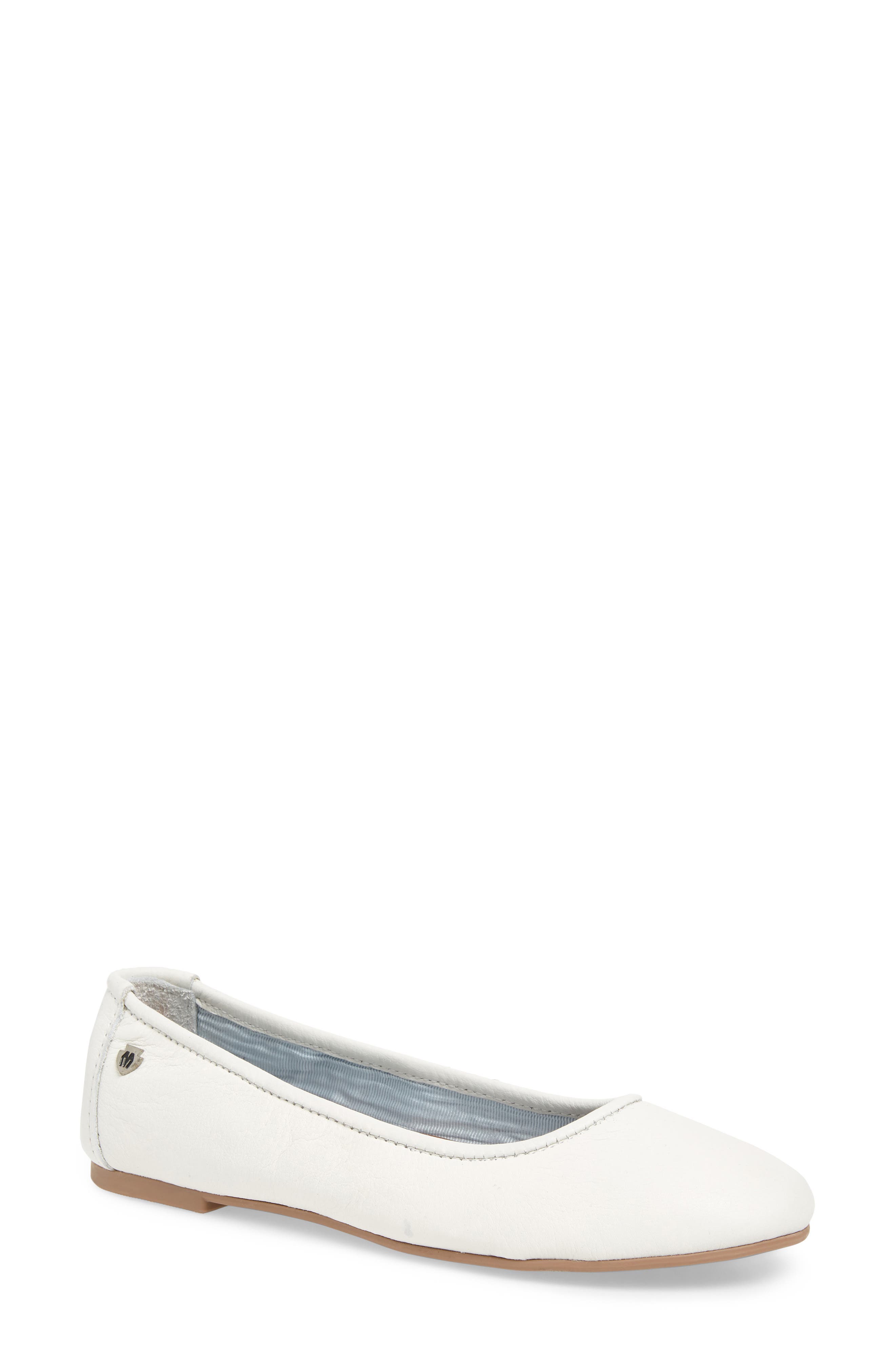 Anna Ballerina Flat, Main, color, WHITE