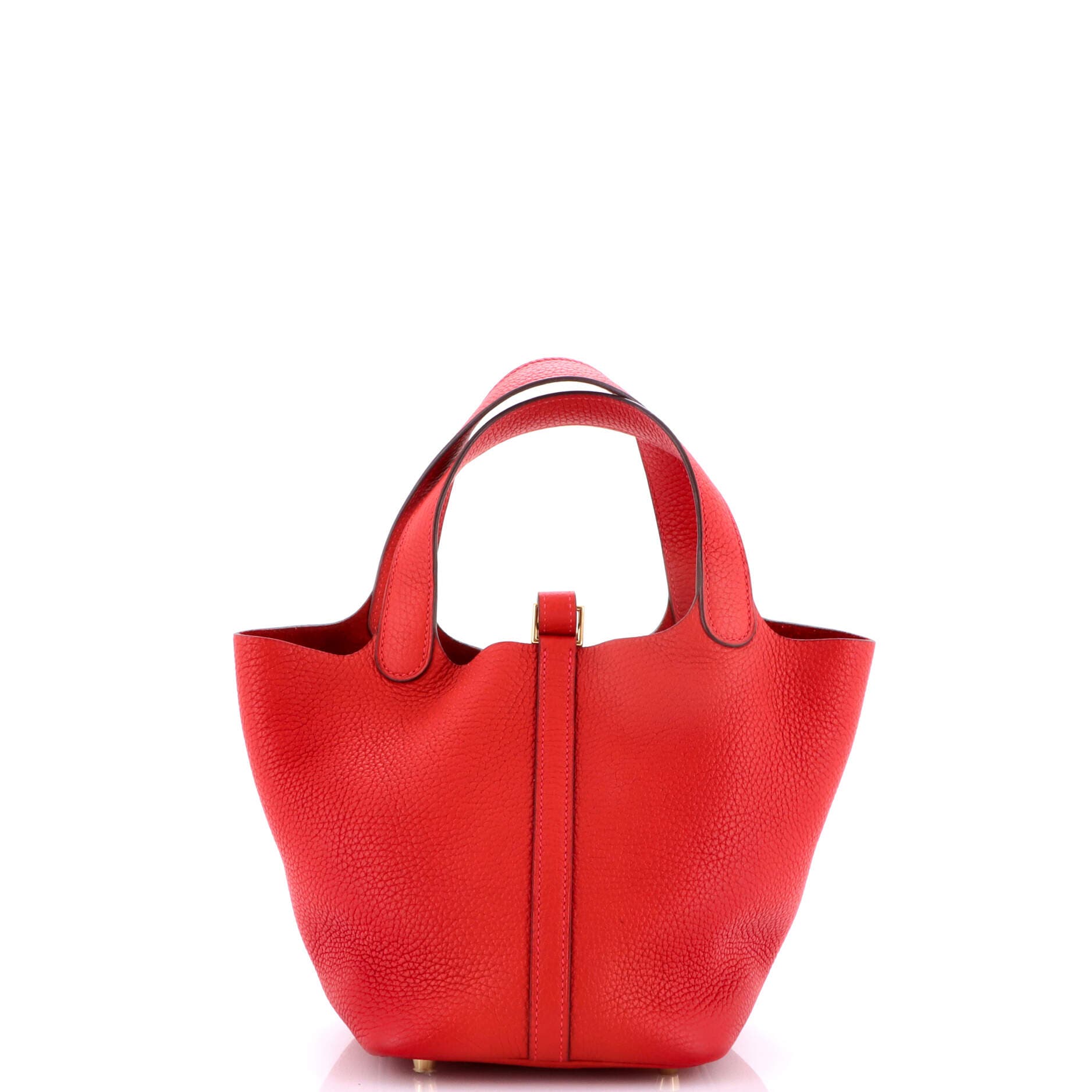 Pre-Owned Hermes Picotin Lock Bag Clemence PM, Alternate, color, Rouge Casaque