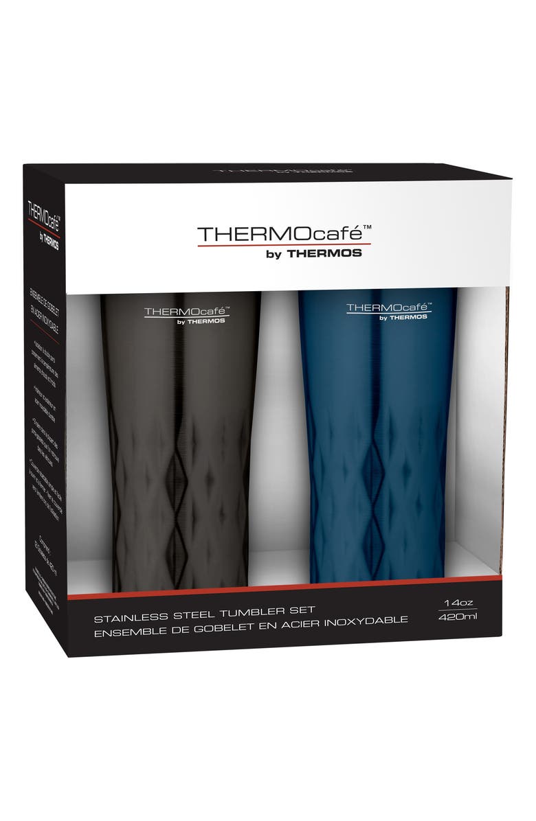 THERMOS Assorted 2-Pack THERMOcafé<sup>™</sup> 14-Ounce Air Stainless Steel Tumblers, Alternate, color,
