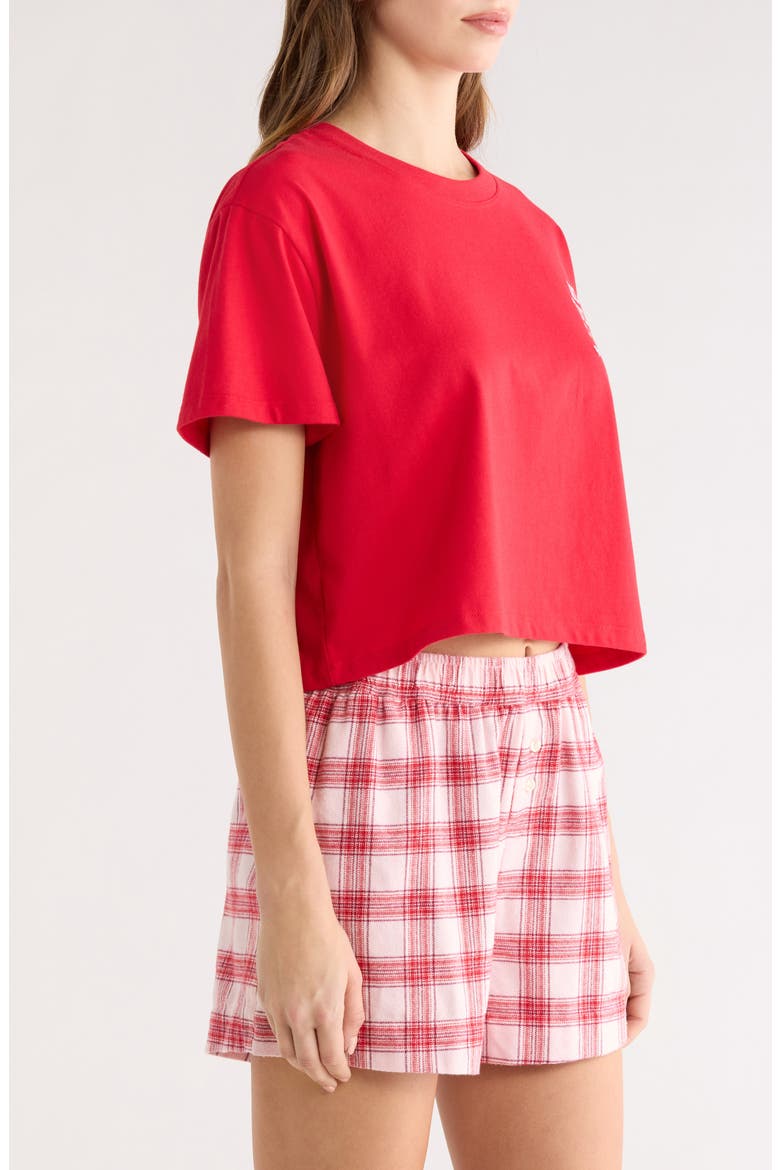 Boxy Crop Sleep T-Shirt, Alternate, color, RED VALENTINE GRAPHIC