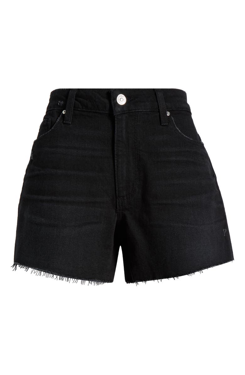 PAIGE Dylan Denim Shorts, Alternate, color, Onyx Cloud Distressed