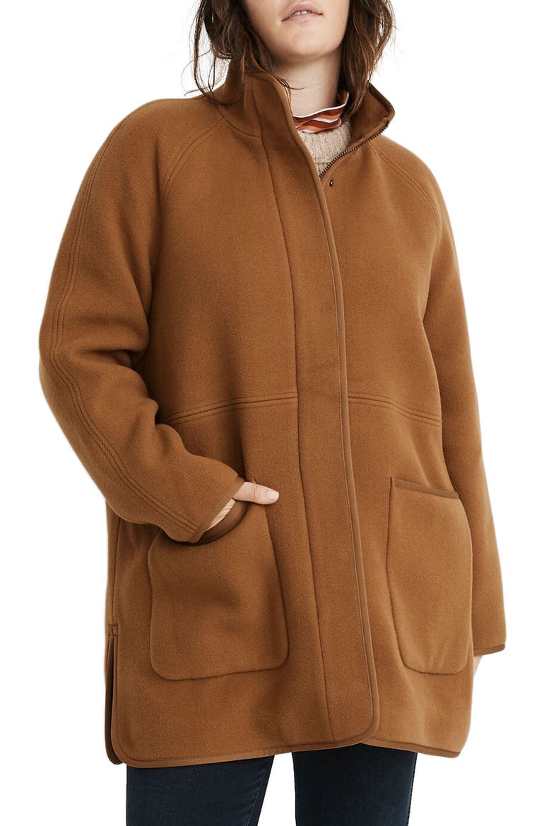 Estate Cocoon Coat, Alternate, color, MELANGE CAMEL