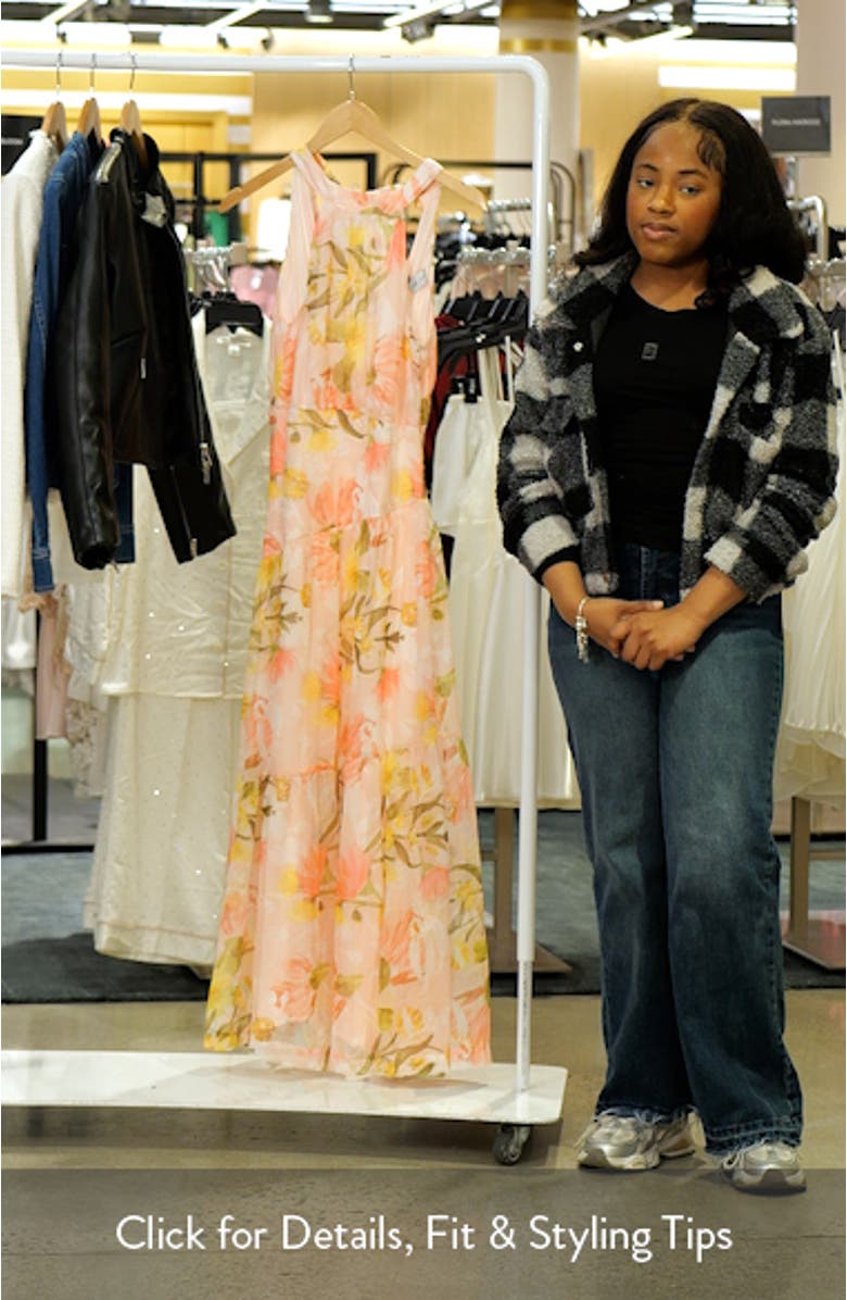 Eden Floral Halter Maxi Dress, sales video thumbnail