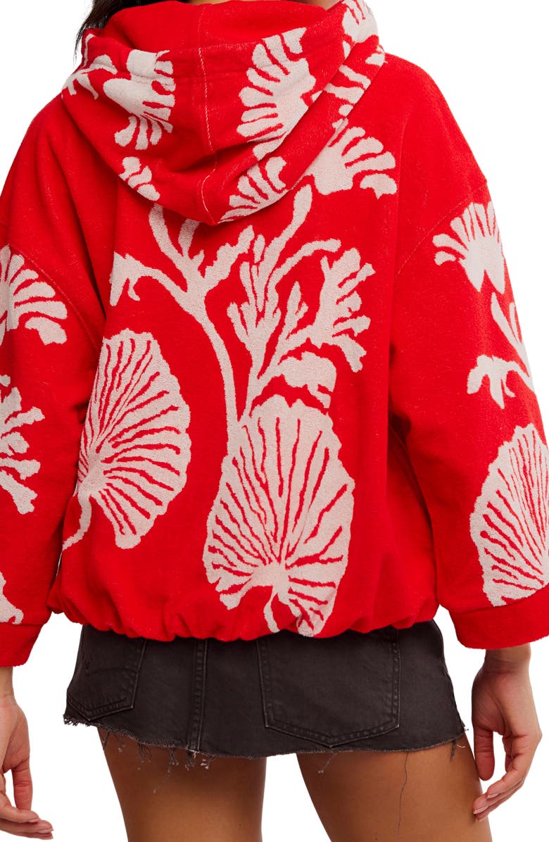 Free People Shell Bay Hoodie, Alternate, color, Cherry Combo