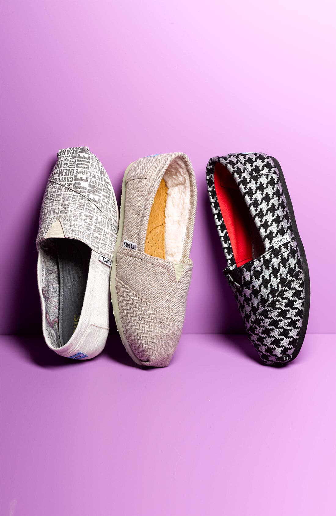 TOMS 'Classic - Carpe Diem' Canvas Slip-On, Alternate, color, 