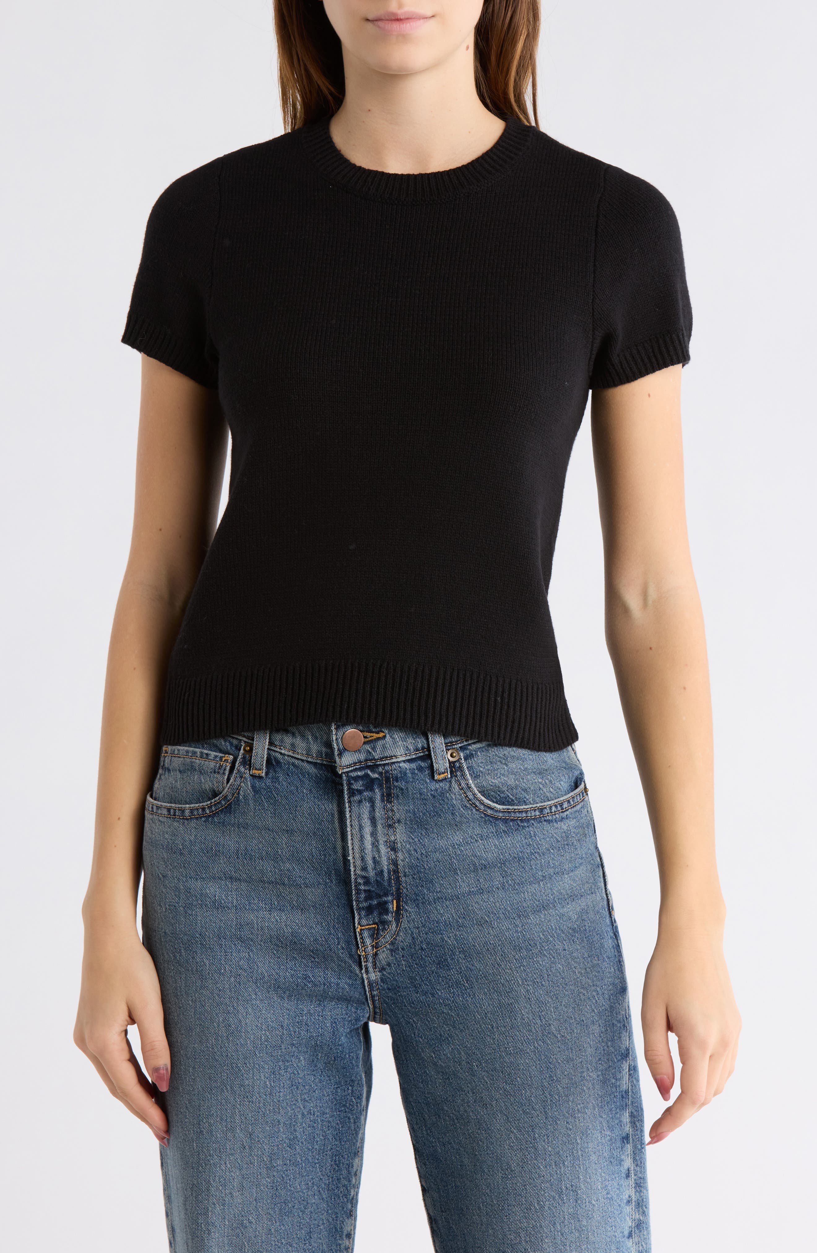 Leith Favorite Short Sleeve Sweater