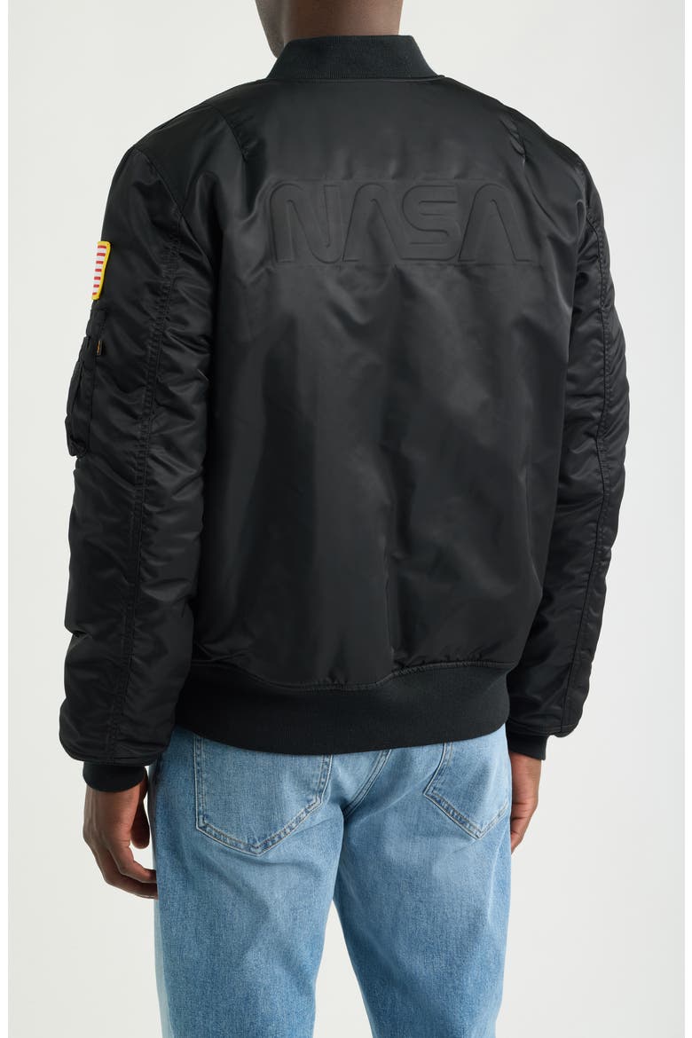 MA-1 NASA Flight Bomber Jacket, Alternate, color, BLACK