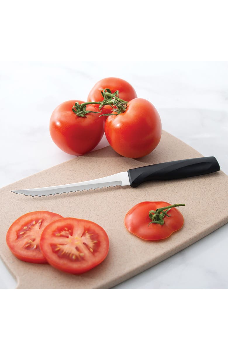 Rada Cutlery 5-Inch Tomato Slicer Serrated Stainless Blade Anthem Wave Handle, Alternate, color, Black