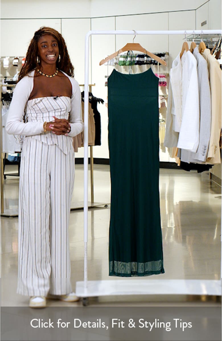 Malvern Mesh Halter Maxi Dress
