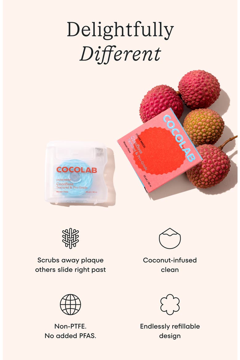 Cocofloss Refillable Lychee Breeze Dental Floss, Alternate, color, NONE