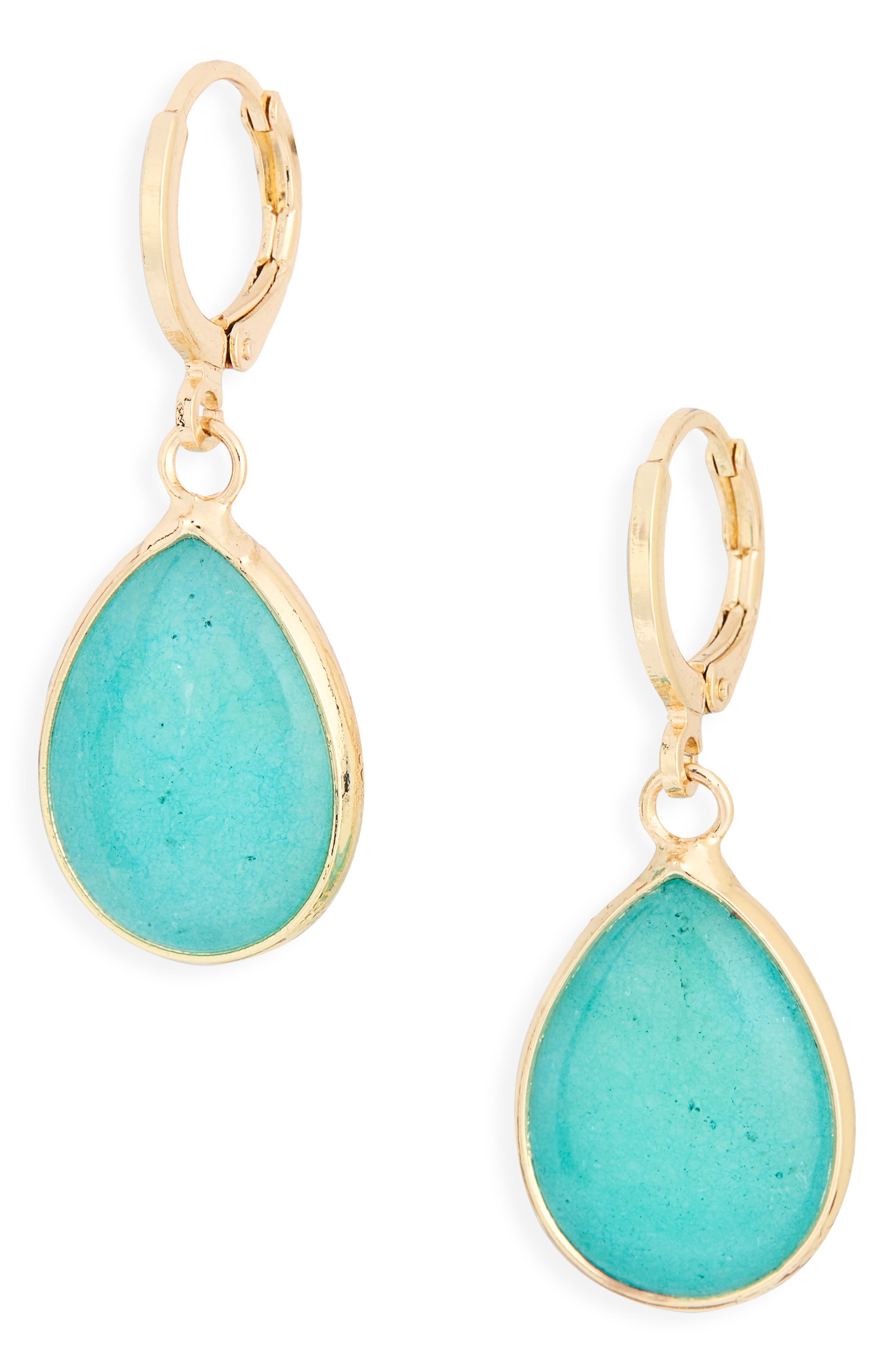 NORDSTROM RACK Semiprecious Stone Teardrop Earrings