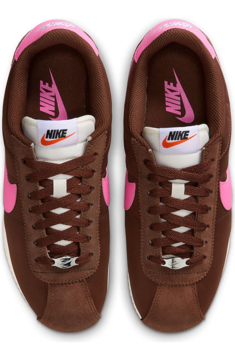 Nike Cortez TXT Sneaker, Alternate, color, Fauna Brown/ Pink/ Sail/ White