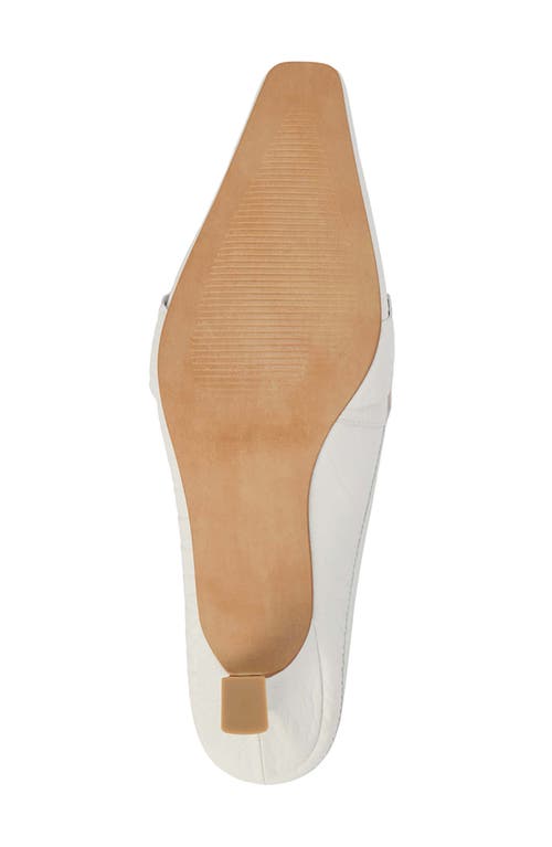 Matisse Lee Kitten Heel Mule In Bone Croc
