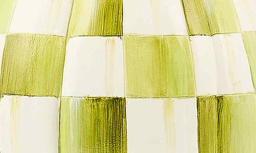 Mackenzie-childs Mackenzie Childs Moss Check Small Pumpkin In Green