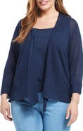 NIC+ZOE '4-Way' Three Quarter Sleeve Convertible Cardigan