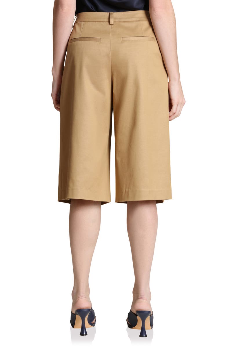 Avec Les Filles Pleat Front Shorts, Alternate, color, Honey Tan