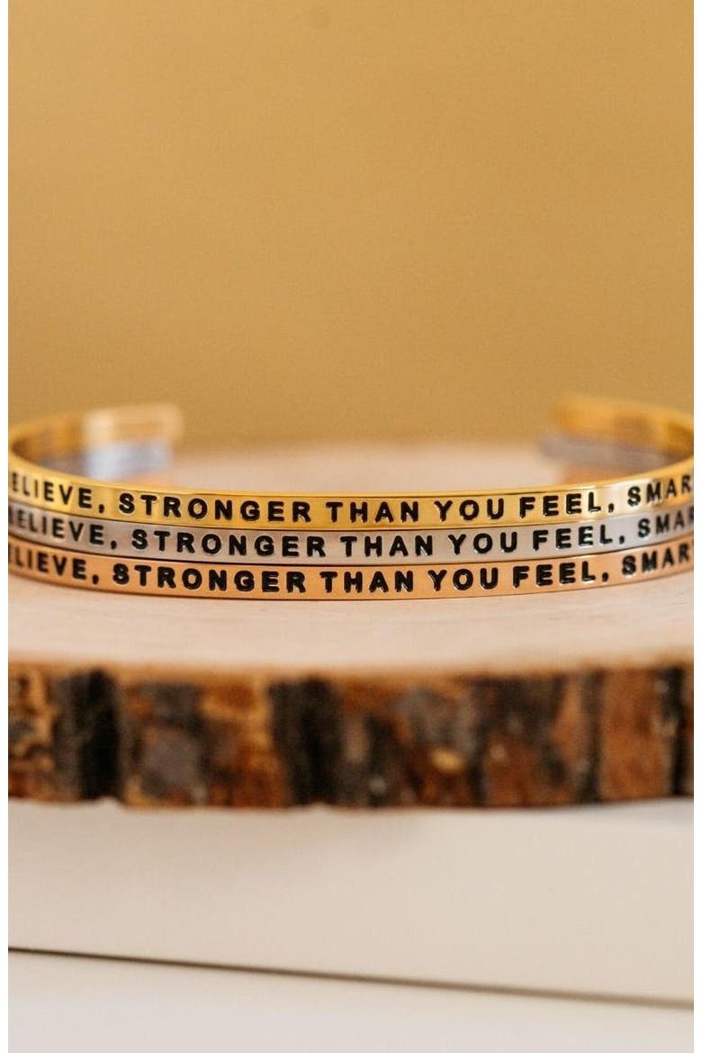 Braver, Stronger, Smarter bracelet, Alternate, color, Yellow Gold