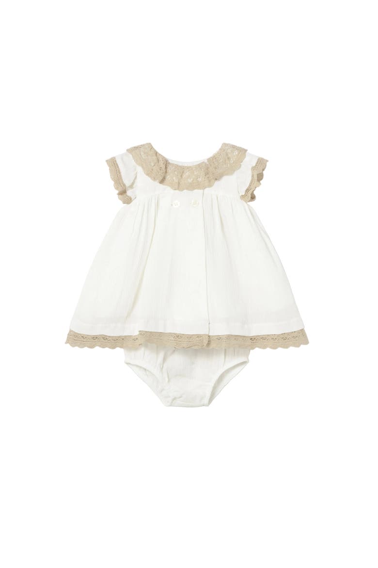 Dress With Lace Trim, Main, color, White