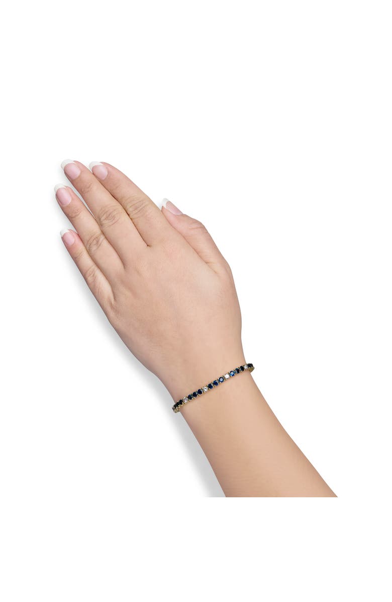 Haus of Brilliance 18K Gold 1 1/5 Cttw Diamond & Blue Sapphire Tennis Bracelet, Alternate, color, Yellow