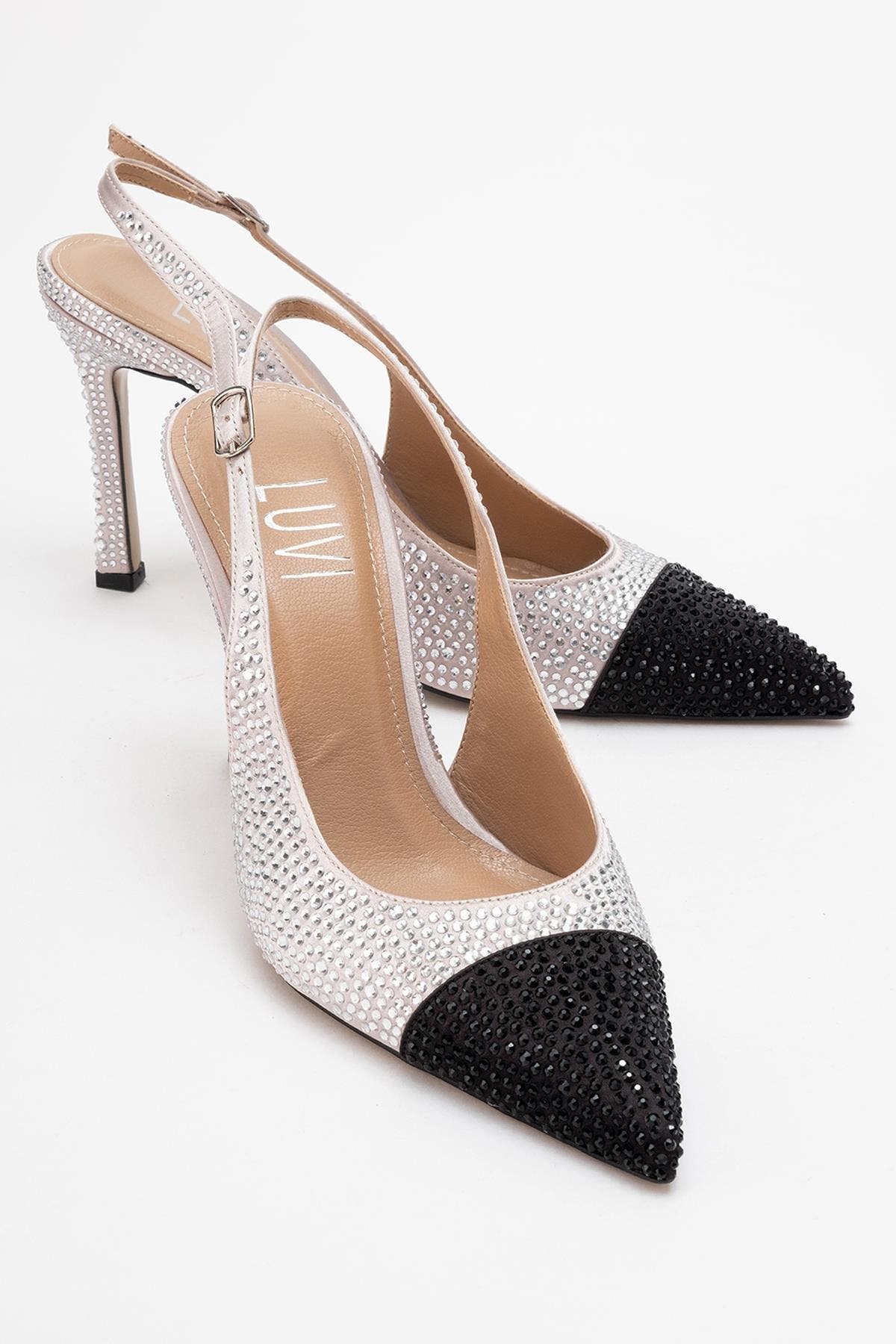 London Embellished Pointed Toe Pump, Alternate, color, Beige