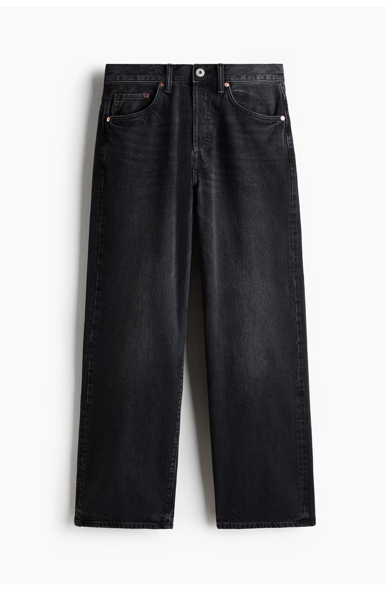 H&M Loose Jeans, Main, color, Denim Black